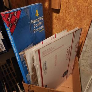 lot 2126 image: 4 hanging folder frames (new) and mailing boxes