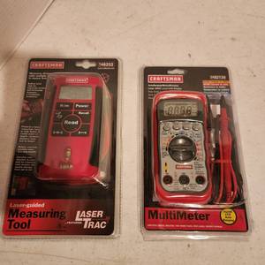 lot 2131 image: Craftsman Laser Trac and Craftsman MultiMeter both new