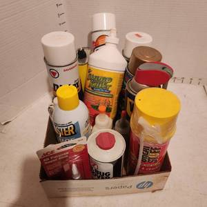 lot 2137 image: Assorted car products, stump killer, foam sealer and more