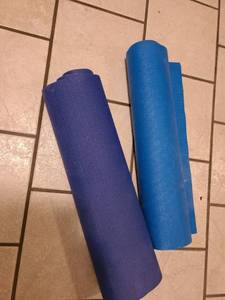 lot 2211 image: Two blue yoga mats