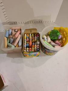 lot 3007 image: 3 containers of sidewalk chalk