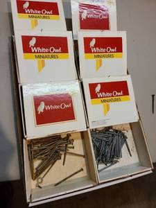 lot 4015 image: Cigar boxes with nails and screws