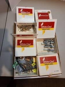 lot 4016 image: Cigar boxes with nails and screws