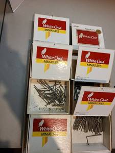 lot 4017 image: Cigar boxes with nails and screws
