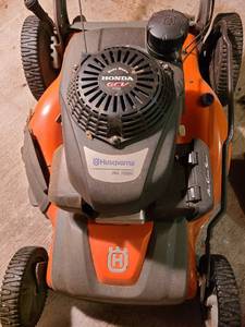 lot 4036 image: Huskavarna auto walk lawnmower with bag and extra blade