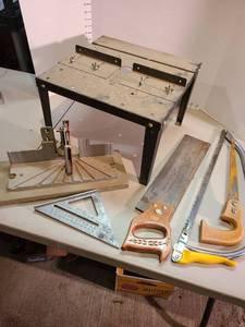 lot 4066 image: Bow saw, keyhole saw, mitre saw. etc.