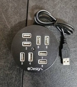 lot 3801 image: Design 8 Port USB Hub