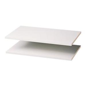 lot 3828 image: Easy Track .625 in. H x 23.875 in. W x 14 in. L Wood Closet Organizer Shelf 2 pk