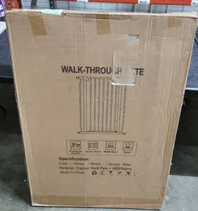 lot 3834 image: Waowao Extra Tall 40x55 Walk Through Baby Gate