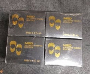 lot 3848 image: MBD Solomon Wisdom Beard Balm 4 Pack