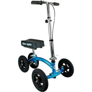 lot 6063 image: KneeRover QUAD Jr All Terrain Knee Scooter in Metallic Blue