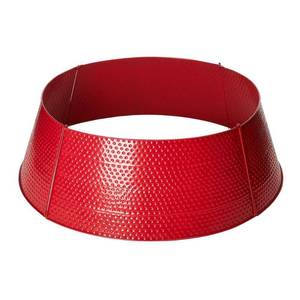 lot 6081 image: Glitzhome Christmas Red Hammer-Harden Metal Tree Collar Kd, 40.5