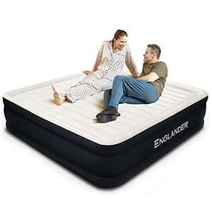 lot 8205 image: Englander Air Mattress with Built in Pump - California King 20 inch Thickness Black