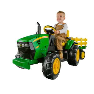 lot 8214 image: Peg Perego John Deere Ground Force 12-volt Tractor Ride-On