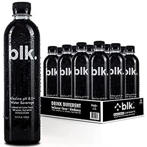 lot 8227 image: blk. Natural Mineral Alkaline Water, Bioavailable Fulvic & Humic Acid Extract, Trace Minerals, Electrolytes, to Hydrate, Repair, and Restore Cells & Essential Minerals, 16.9oz 12pk (B00CMQCM9C)