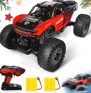 lot 3805 image: Amphibious Rc Car Toy Remote Control Bearing 4WD Off Road Racing Truck Red