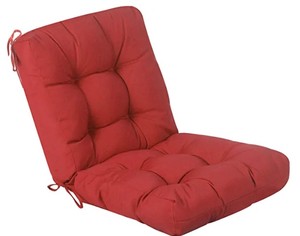 lot 2326 image: Qilloway Outdoor Seat And Back Cushion, Red, 42Lx21Wx4.7H