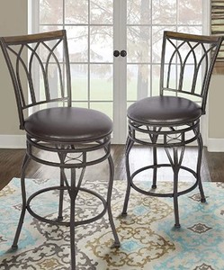 lot 2369 image: Katdans Furniture 2 Piece Swivel Adjustable Height Pub Chair