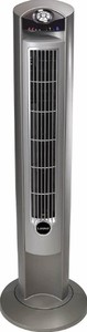 lot 6059 image: Lasko 42 Wind Curve Oscillating Tower Fan With Remote Control, Grey