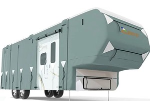 lot 6098 image: King Bird 5th Wheel RV Cover, Grey&nbsp(stock photo approximate - size unknown)