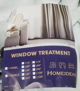 lot 2431 image: HomeIdeas 84L Curtain Pair, Gray