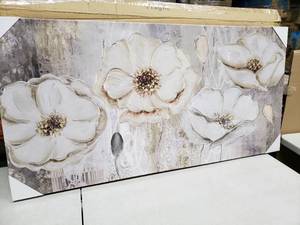 lot 5525 image: Floral Elegance Wall Canvas 47x24