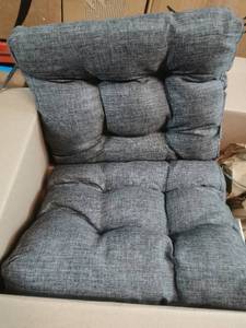 lot 8248 image: Gilloway 20x20 Outdoor Seat And Back Cushion Gray