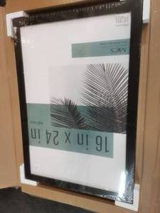 lot 8281 image: MCS 2pk 16x24 Studio Gallery Frame Black Woodgrain