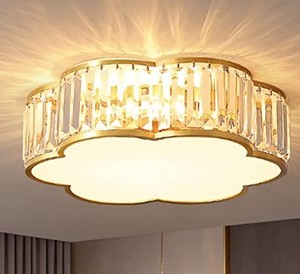 lot 8243 image: STKJ Nordic 9K Crystal Ceiling Light Chandelier 5 Bulbs