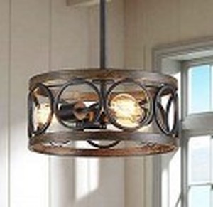 lot 8256 image: XINGQI Drum Chandelier