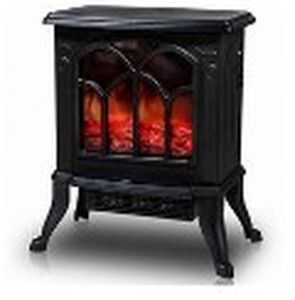 lot 14161 image: Lifeplus Stove Style Fireplace Heater, Black