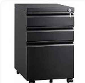 lot 5494 image: Devaise Furniture Steel 3 Drawer Mobile Cabinet