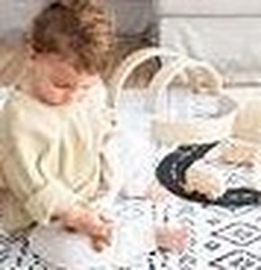 lot 14186 image: Lillefolk Premium Play Mat For Toddlers, 72 x 48, White, 3 Panels