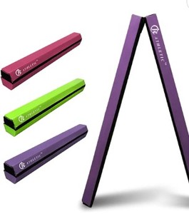 lot 6076 image: Jc Athletics Gymnastics Balance Beam Floor, 2 Piece, Purple, 8 Length Total