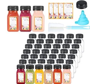 lot 6087 image: 203 Pcs 4 Oz Plastic Jars For Juice, Water, Milk, Tea