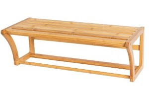 lot 6088 image: Costway Wall Mount Laundry Rack, Natural Bamboo, 22 W