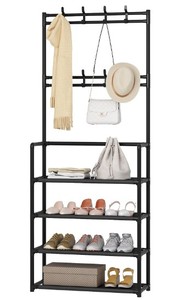 lot 6091 image: UDEAR 4-Tier Coat and Shoe Rack