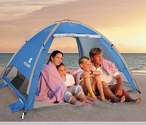 lot 14144 image: Pop Up 2-3 Person Tent, 200cm x 120cm x 130cm, Silver