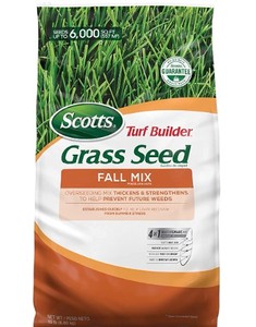 lot 14145 image: Scotts Turf Builder Grass Seed Fall Mix, 15 lbs., up to 6,000 sq. ft
