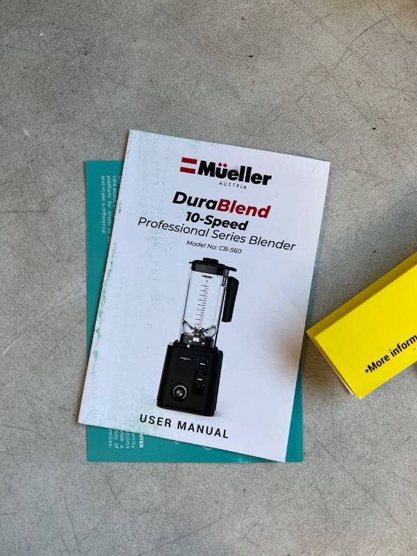 Mueller DuraBlend, 10-Speed 3.0hp Professional Series Blender - Pulse Mode  and Ice Crushing Powerful Motor, Smoothie Blender, 74 Oz, 6 Stainless Steel