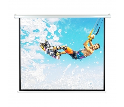 lot 247 image: 84 Motorized Projector Screen, Electronic Automatic Projection Display, Includes Remote Control