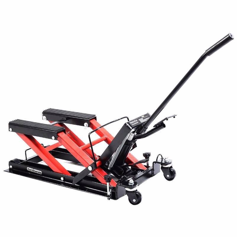 lot 292 image: Motorcycle ATV Jack Lift Stand Quad Dirt Street Bike Hoist 1500 Lbs