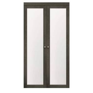 lot 9001 image: TRUporte 36 in x 80 - 25 in - Iron Age 1 - Lite Tempered Frosted Glass MDF Interior French Door