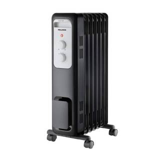 lot 9007 image: 1 500-Watt Oil-Filled Radiant Electric Space Heater with Thermostat