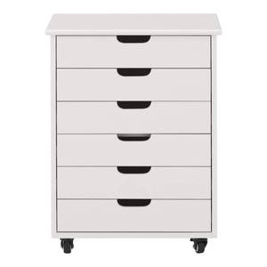 lot 9009 image: StyleWell Craft 6 Drawer Cart - White&nbsp