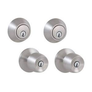lot 9053 image: Defiant Brandywine Stainless Steel Single Cylinder Keyed Entry Project Pack