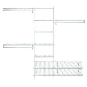 lot 9083 image: Closetmaid 503700 Superslide 5 To 8 Foot Wide Closet System Kit - White