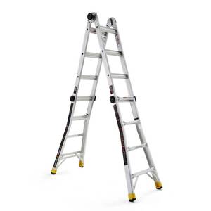 lot 9135 image: Gorilla Ladders 18 ft Reach MPXA Aluminum Multi-Position Ladder with 300 lbs Load Capacity Type IA Duty Rating