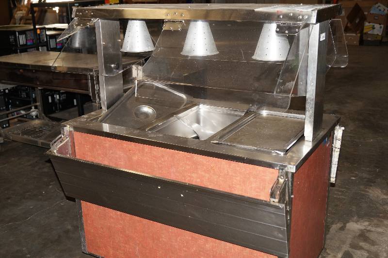 lot 4159 image: Vollrath 37030 3 Well Hot Table w lamps