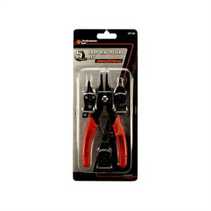lot 53077 image: Performance Tool W1159 5 Pc Comb Snap Ring Plier Set